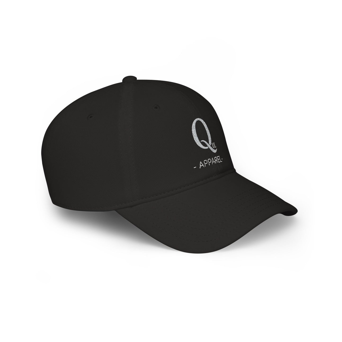 Qul Apparel Embroidery Low Profile Baseball Cap ( Black )
