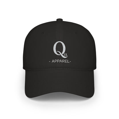 Qul Apparel Embroidery Low Profile Baseball Cap ( Black )