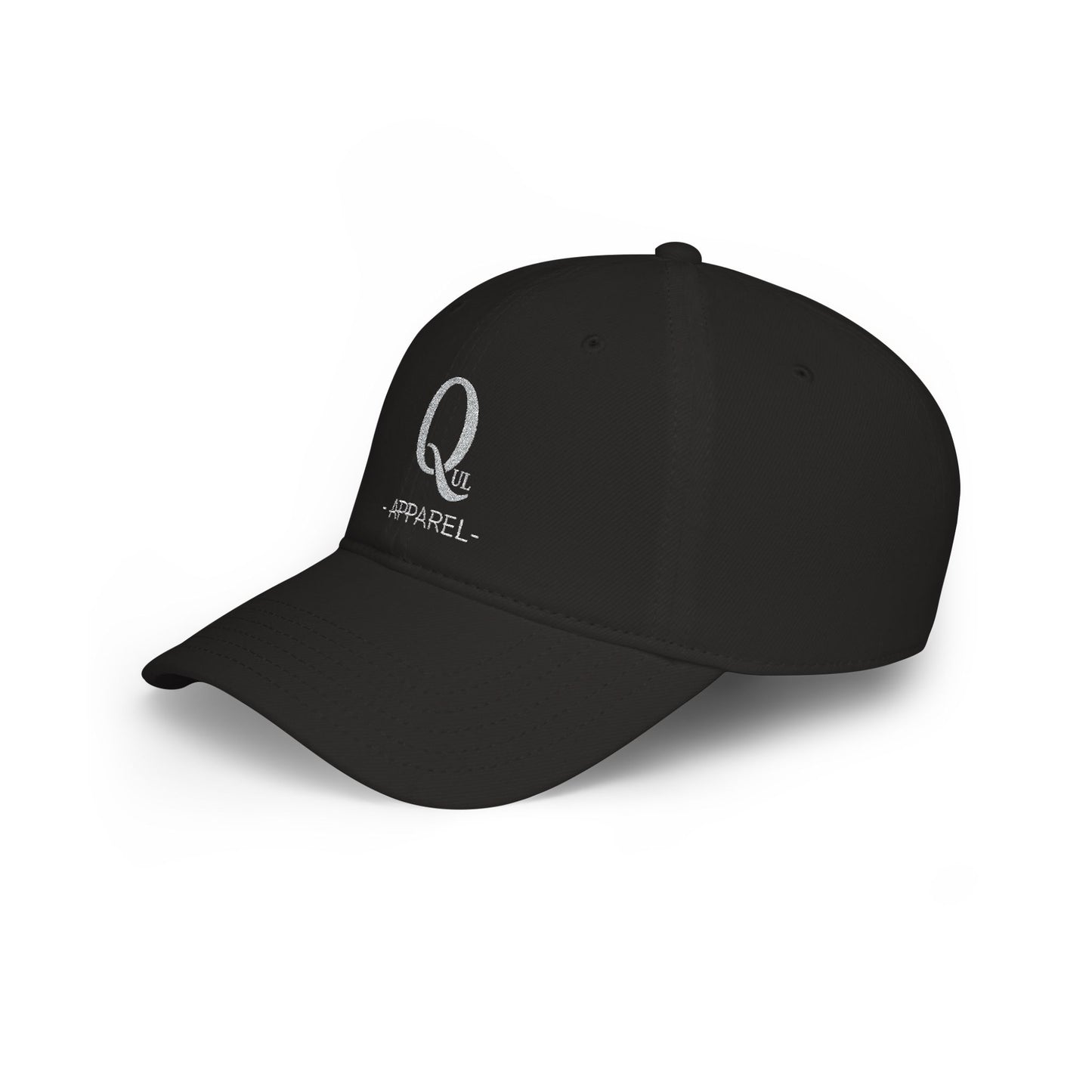 Qul Apparel Embroidery Low Profile Baseball Cap ( Black )
